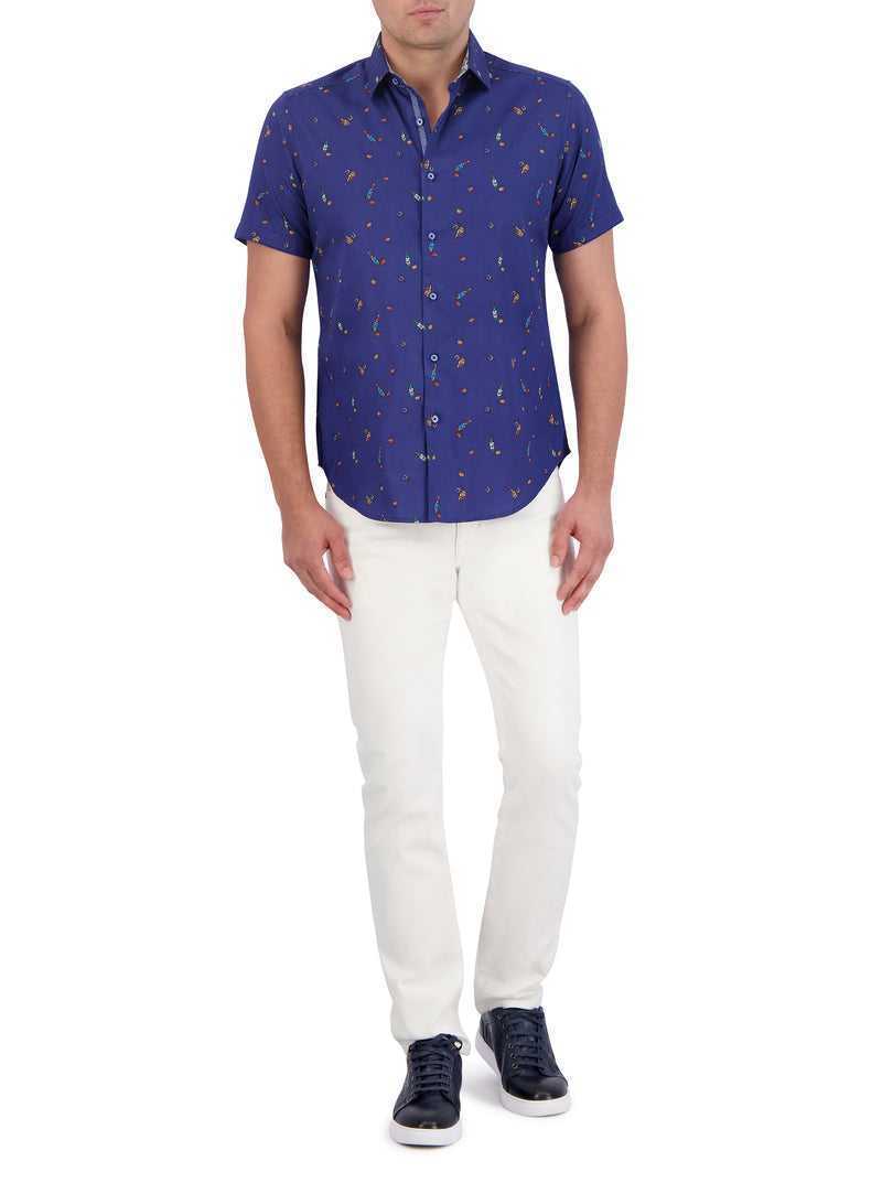 Robert Graham Good-night Short Sleeve Button Down Shirt Classic | XNRPEH843