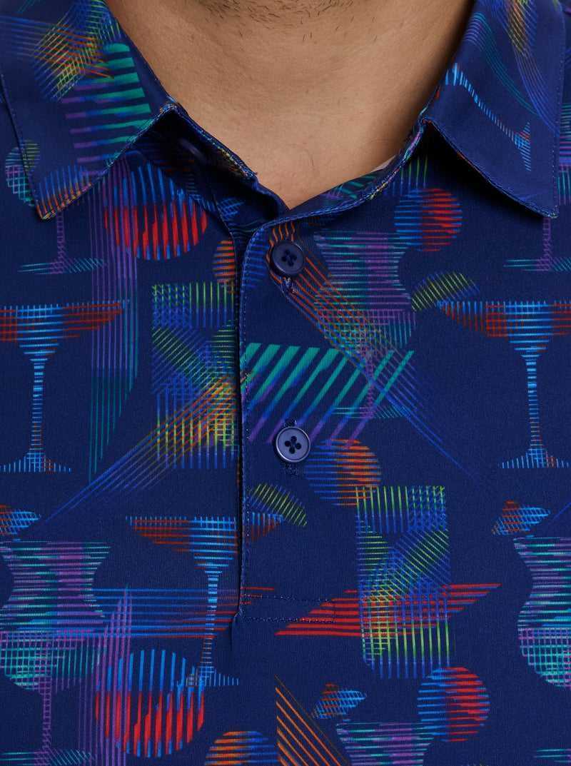 Robert Graham Happiest Hour Polo Granatowe | JPEANI239