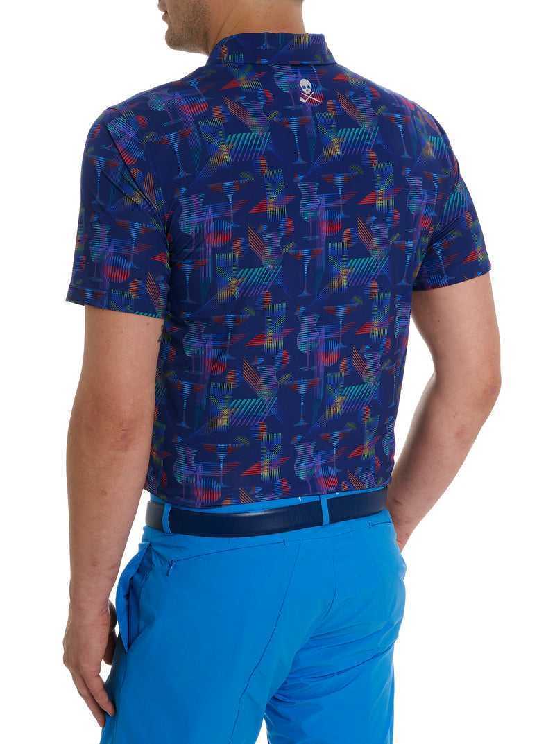 Robert Graham Happiest Hour Polo Granatowe | JPEANI239