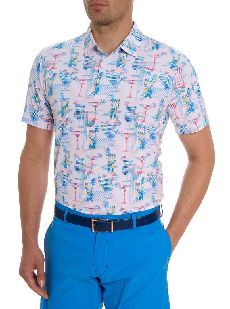 Robert Graham Happiest Hour Polo Granatowe | JPEANI239