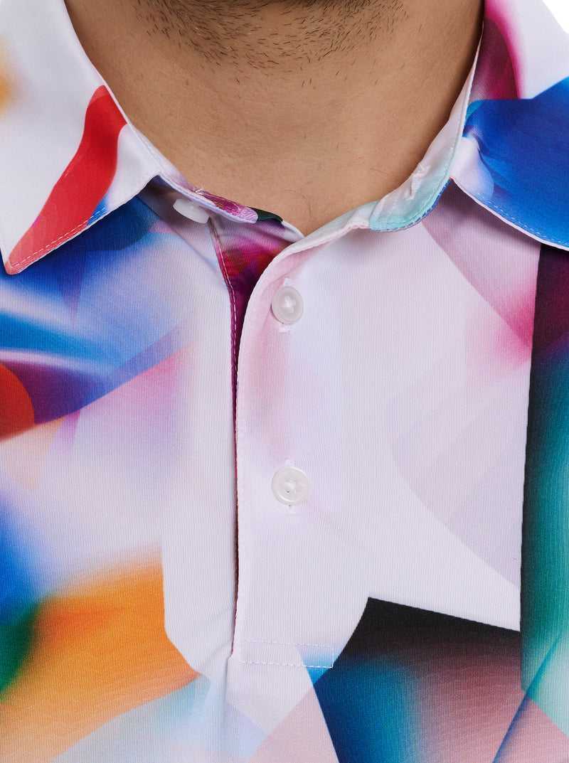 Robert Graham Hiatus Polo Białe | QKCHEJ610