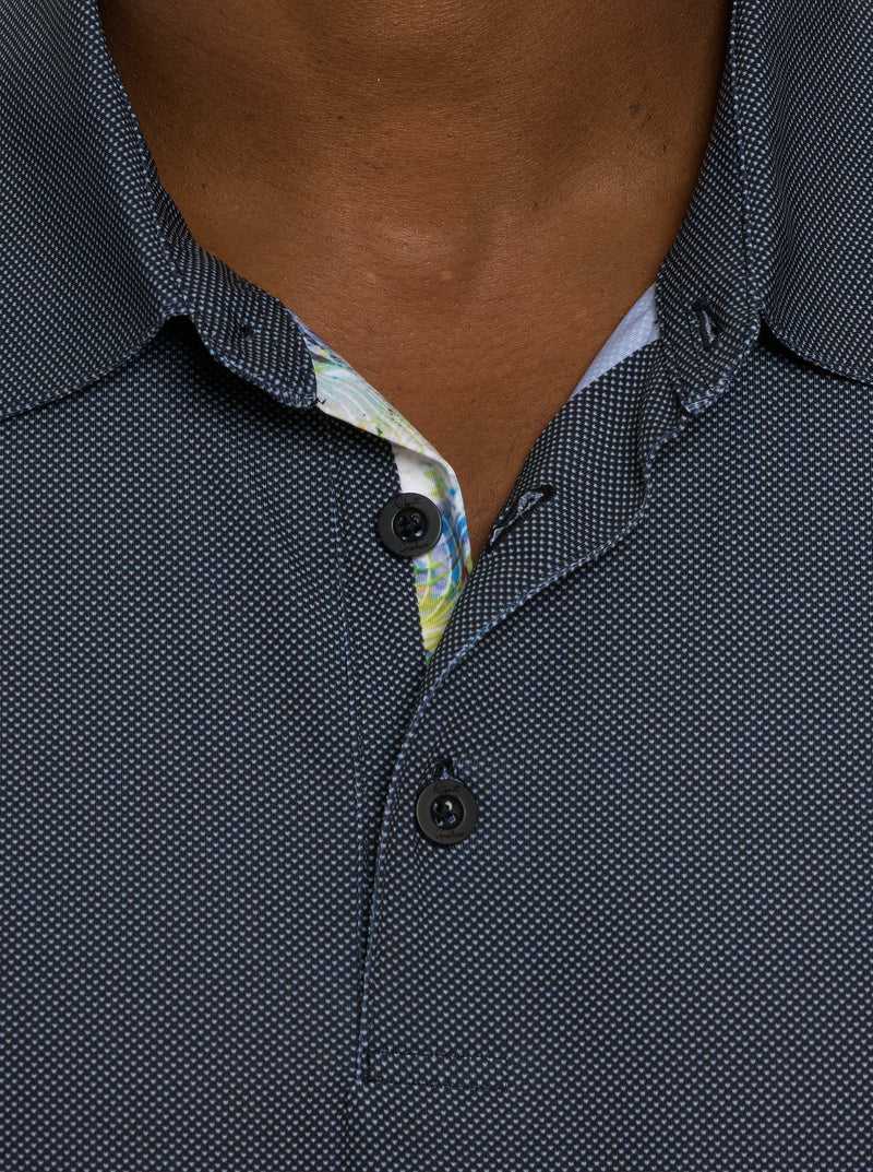 Robert Graham Hyde Performance Polo Czarne | RTVSEF528