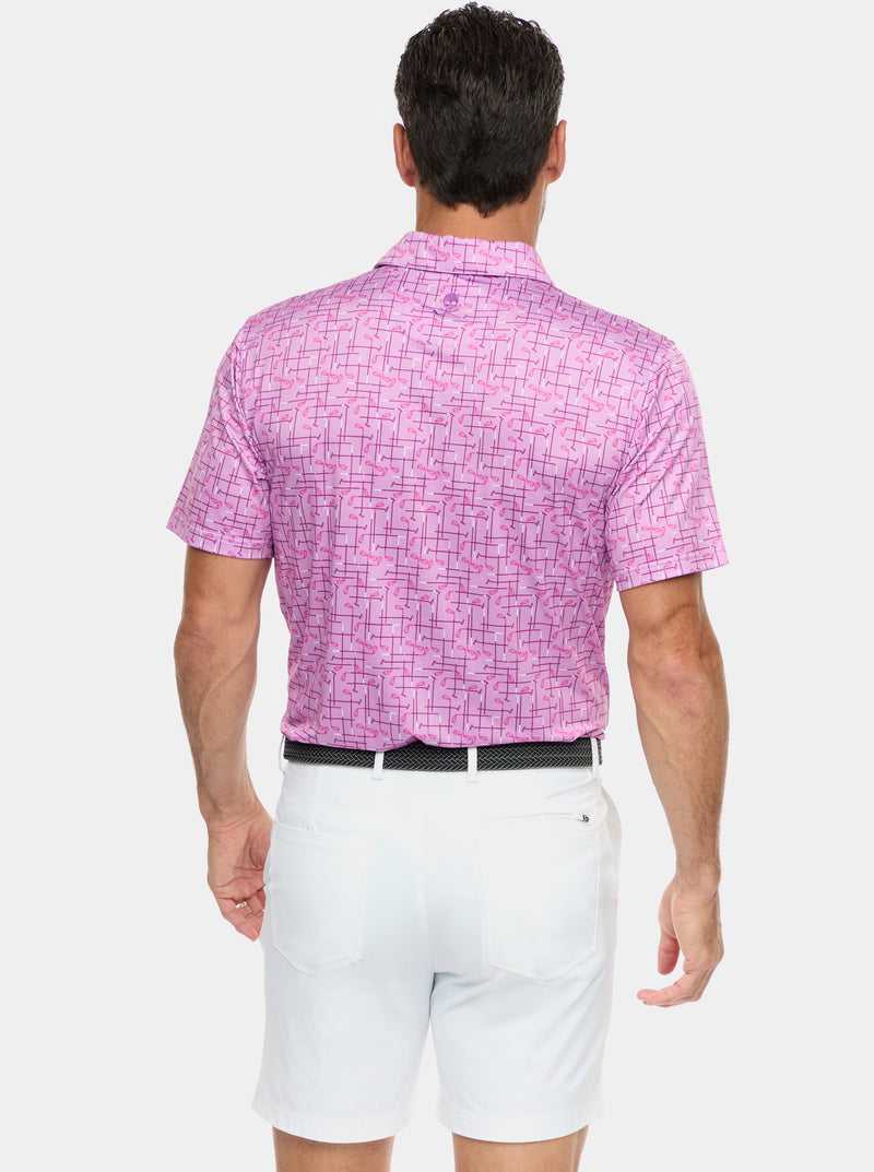 Robert Graham Iron Play Knit Polo Berry | JCBTUQ872