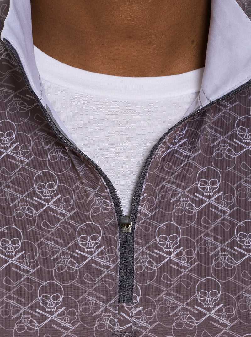 Robert Graham Iron Skull Long Sleeve Knit Granatowe | KENZQX269