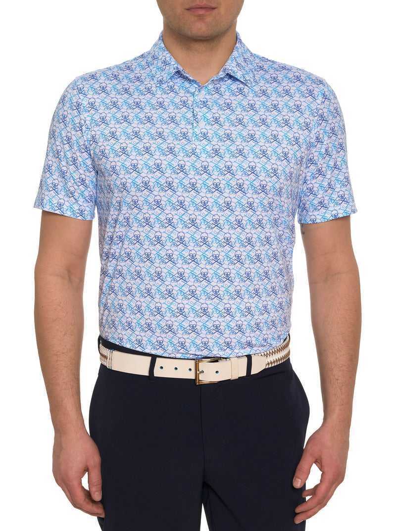 Robert Graham Iron Skull Performance Polo Granatowe | GUYFXR479