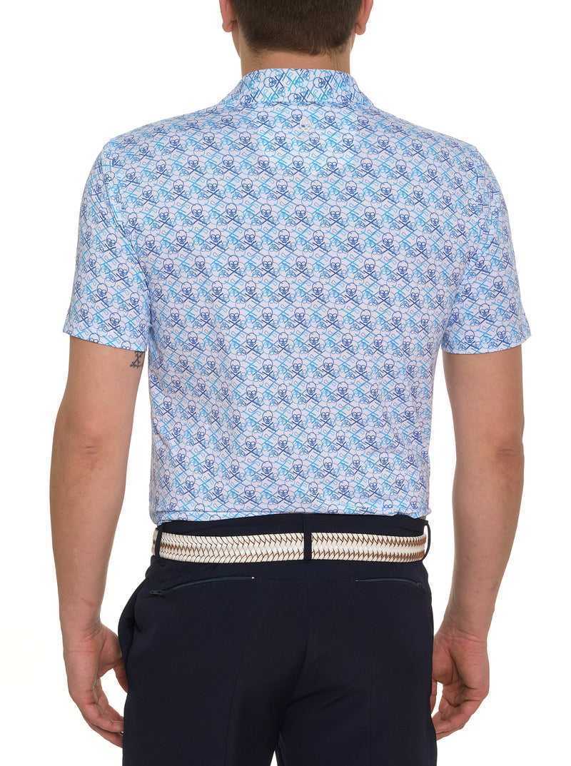 Robert Graham Iron Skull Performance Polo Granatowe | GUYFXR479