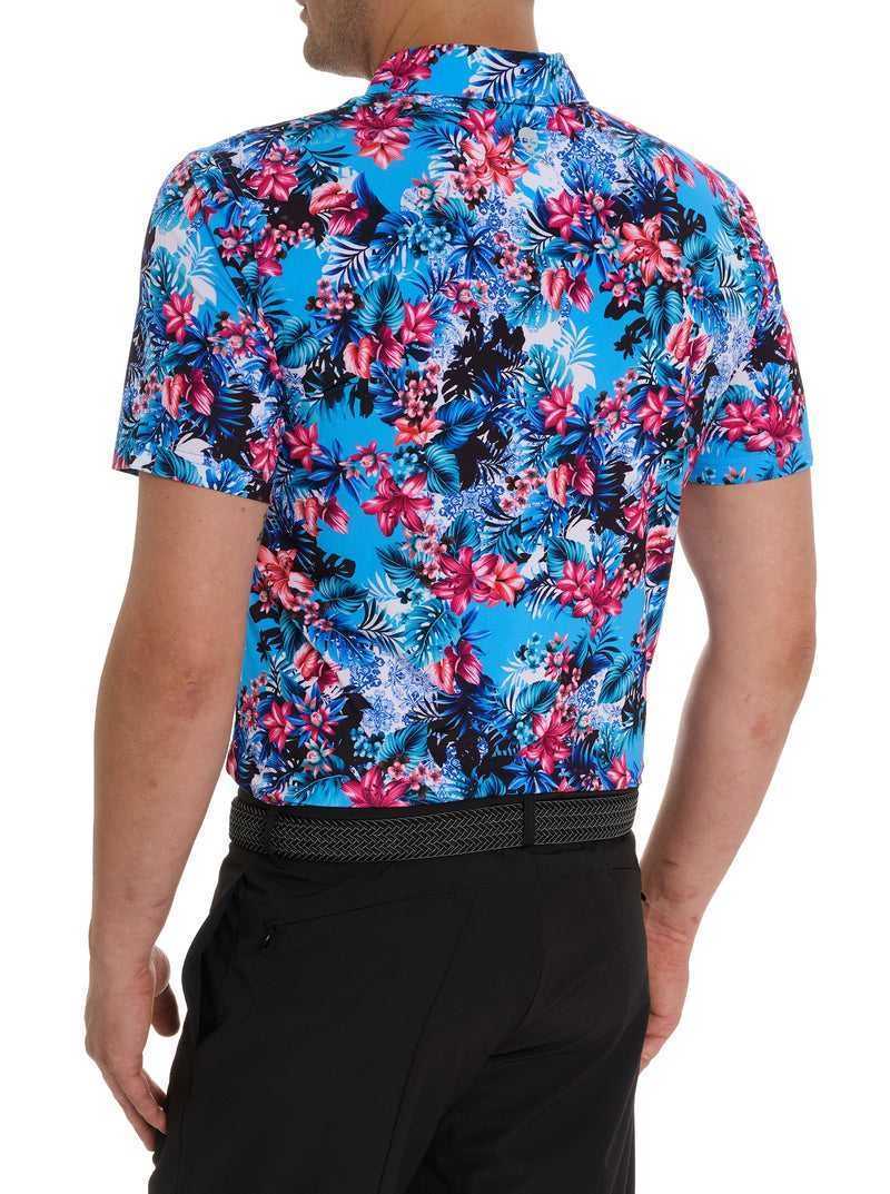 Robert Graham Island Time Polo Niebieskie | THLFWV018