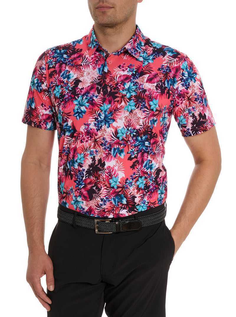 Robert Graham Island Time Polo Niebieskie | THLFWV018