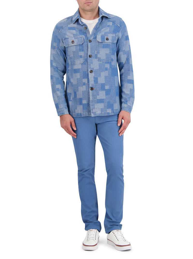 Robert Graham Jaxon Overshirt Niebieskie | ATVIWU462