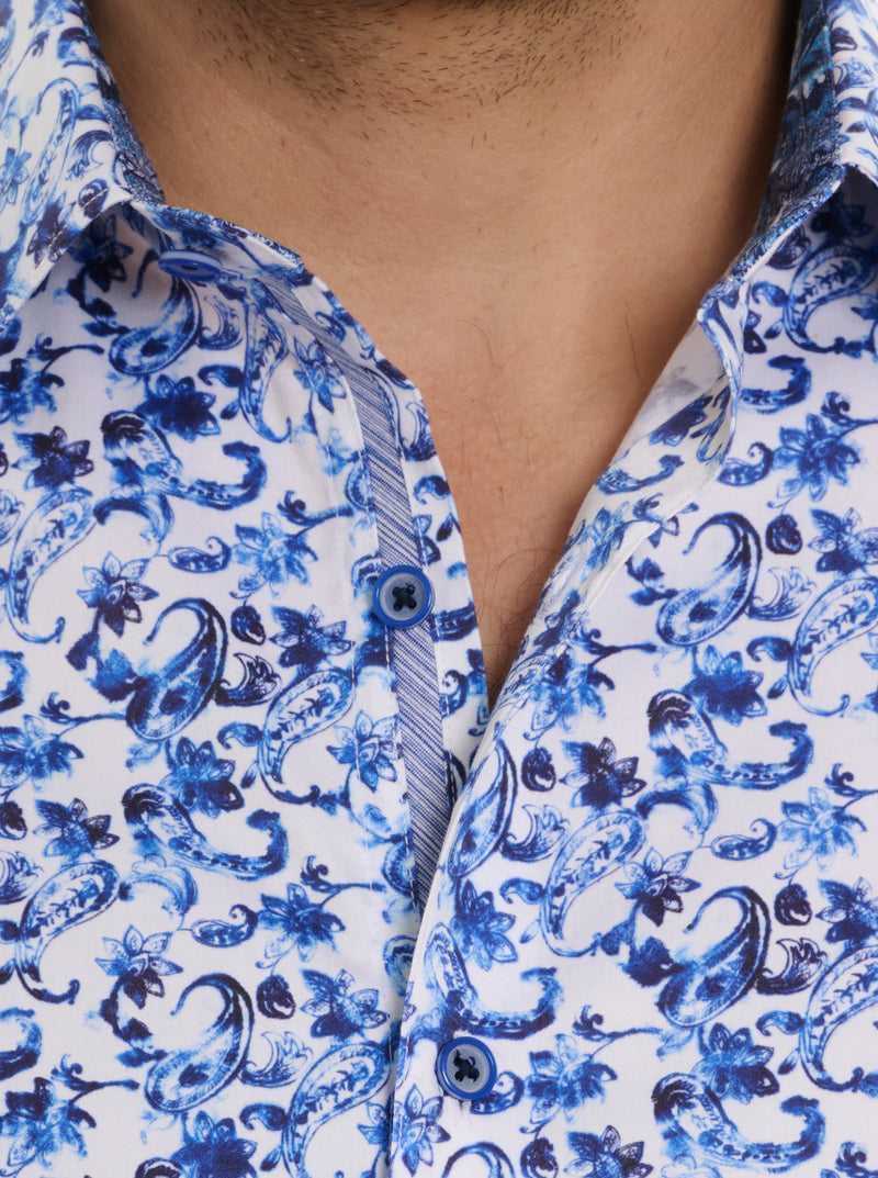 Robert Graham Kaanapali Short Sleeve Button Down Shirt Niebieskie | ICAVXK319