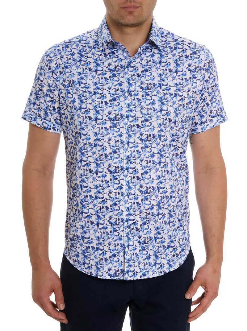 Robert Graham Kaanapali Short Sleeve Button Down Shirt Niebieskie | ICAVXK319