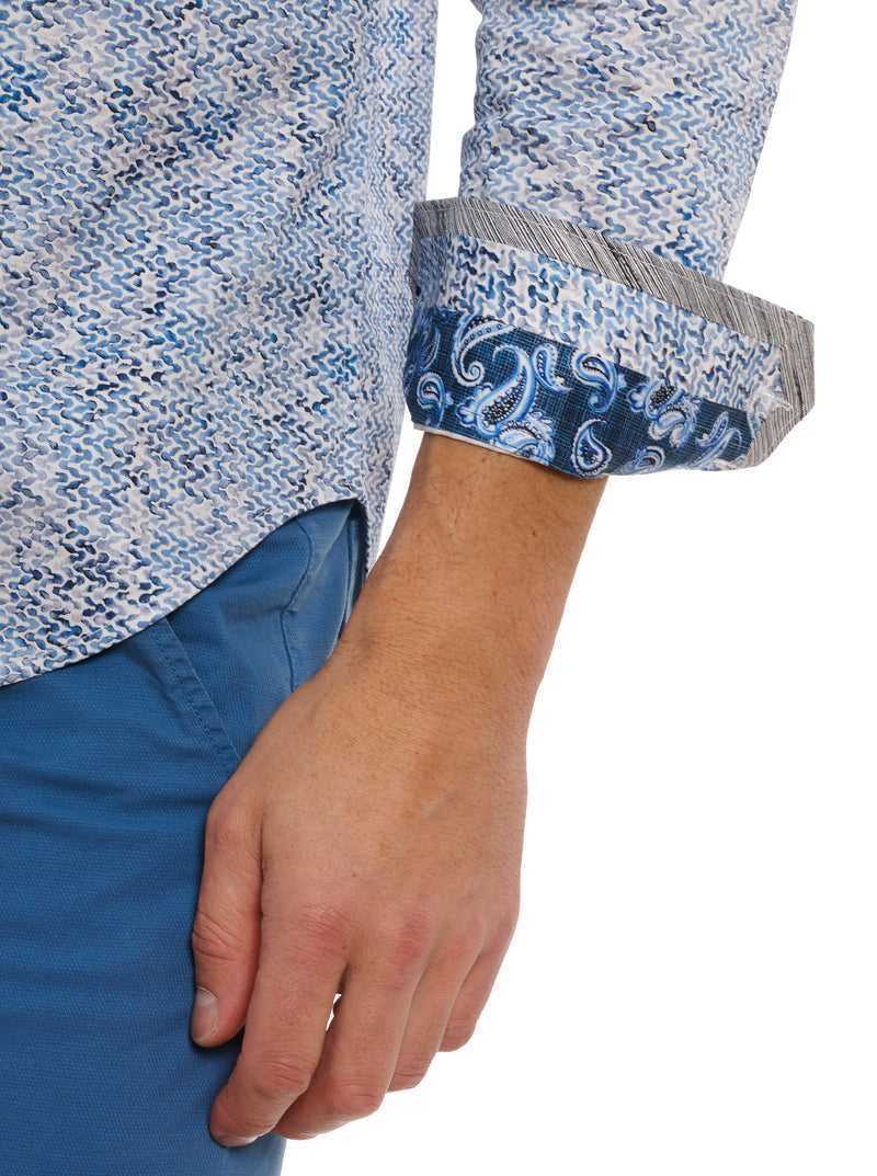 Robert Graham Kaimana Long Sleeve Button Down Shirt Niebieskie | KJGAWP094