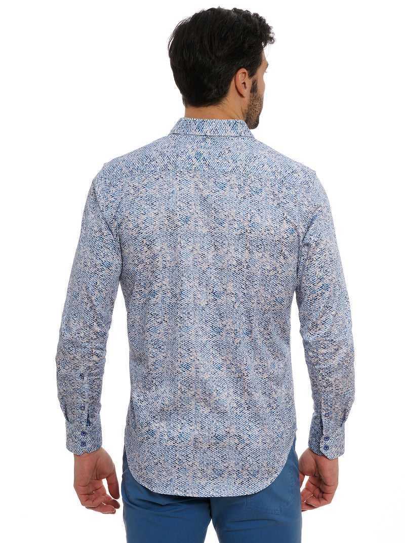 Robert Graham Kaimana Long Sleeve Button Down Shirt Niebieskie | KJGAWP094