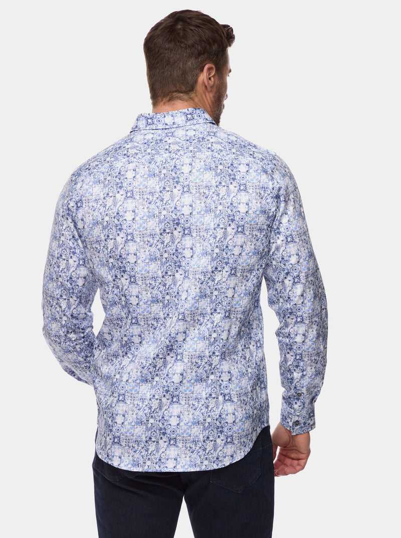 Robert Graham Kano Long Sleeve Button Down Shirt Niebieskie | GEMUPO748