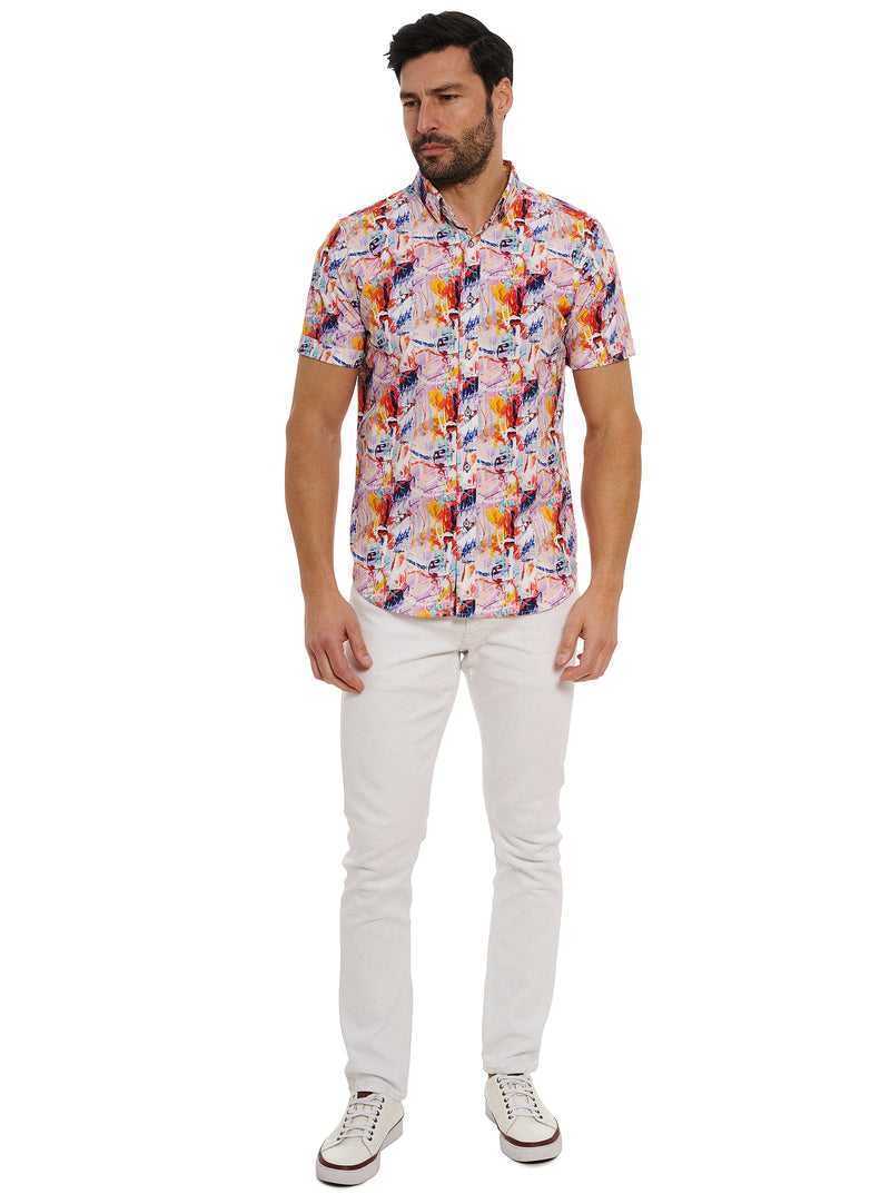 Robert Graham Ledger Short Sleeve Button Down Shirt Multi | MCLHBZ902