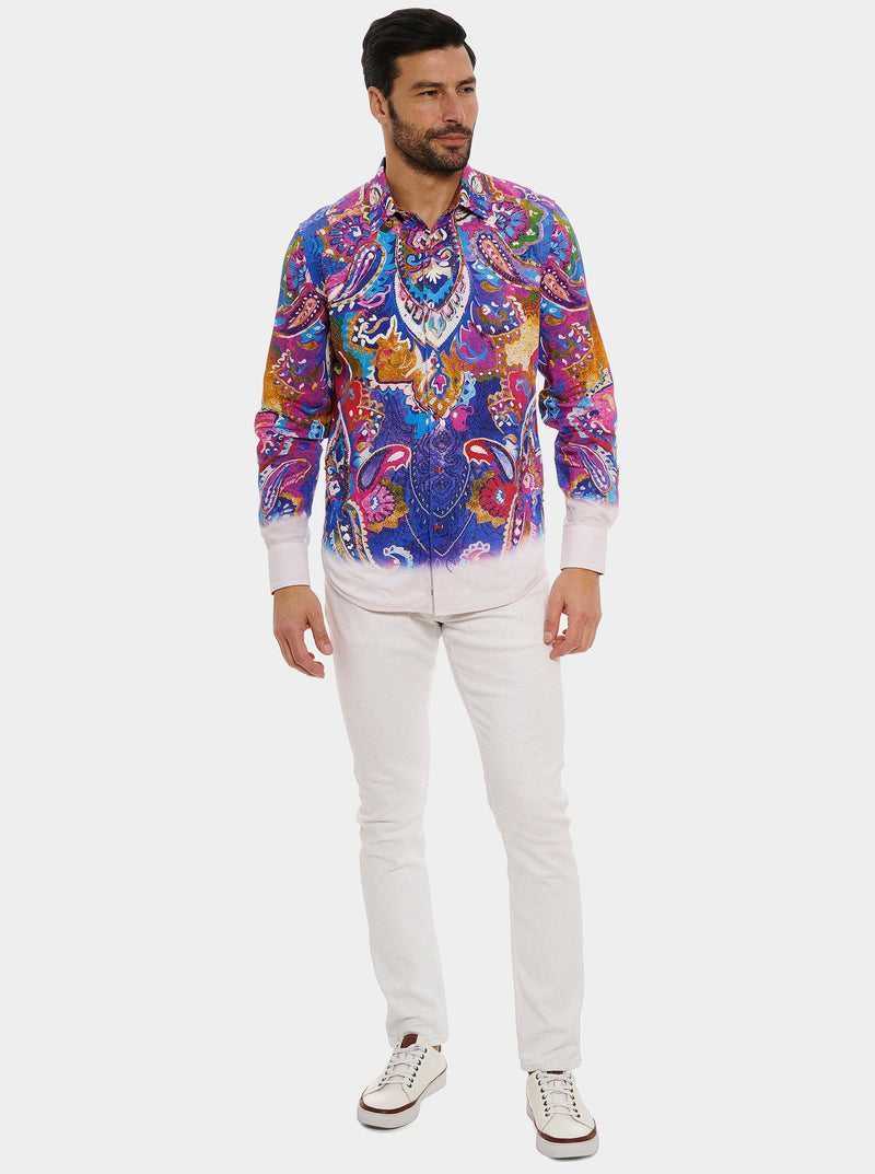 Robert Graham Limited Edition Bead My Guest Long Sleeve Button Down Shirt Multi | CXTHMB162