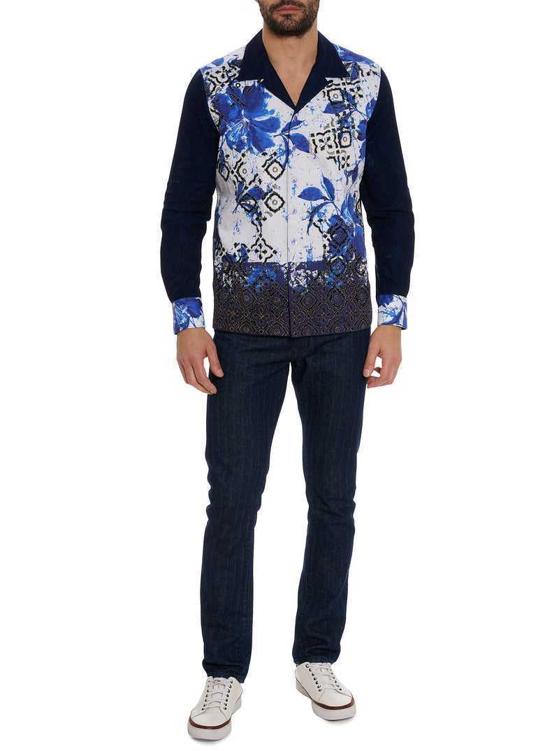 Robert Graham Limited Edition Blue Murro Long Sleeve Button Down Shirt Niebieskie | SMDTKA138