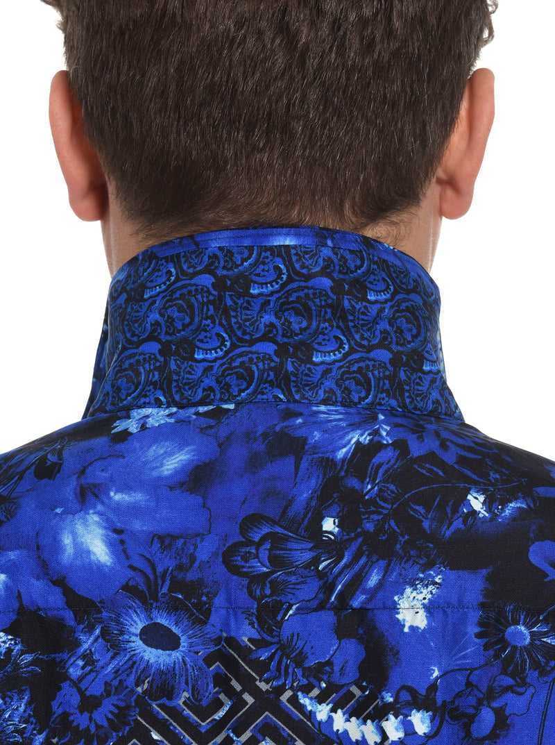 Robert Graham Limited Edition Blue Universe Short Sleeve Button Down Shirt Multi | QMJKSU859