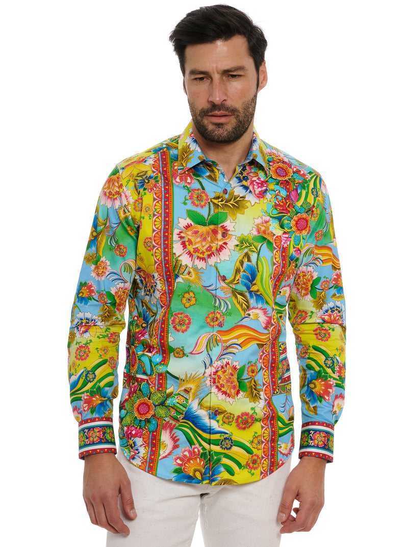 Robert Graham Limited Edition Hidden Lion Long Sleeve Button Down Shirt Multi | QRTYHM648