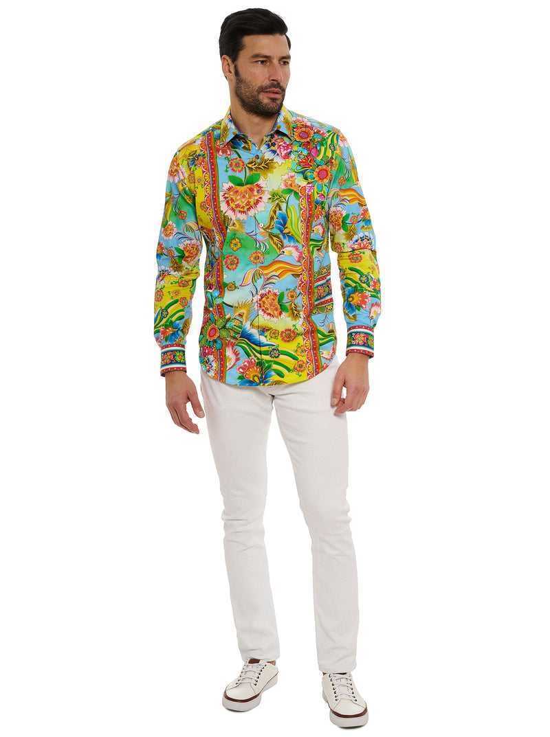 Robert Graham Limited Edition Hidden Lion Long Sleeve Button Down Shirt Multi | QRTYHM648