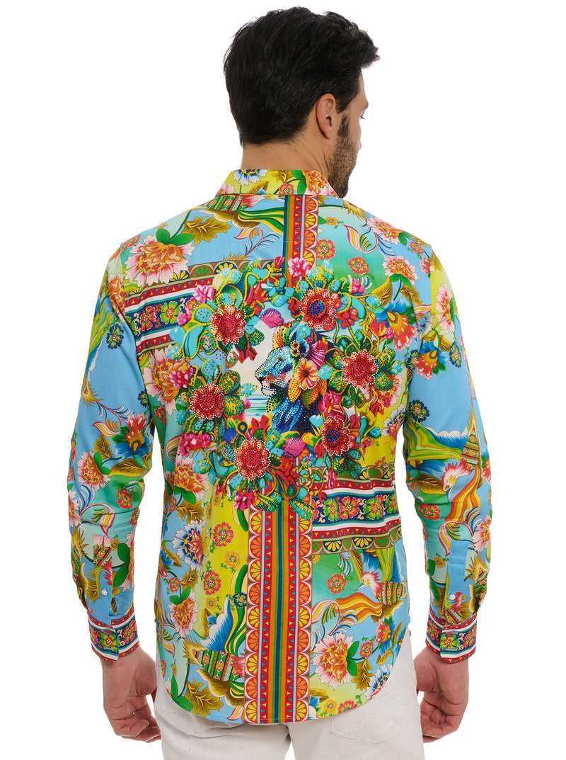 Robert Graham Limited Edition Hidden Lion Long Sleeve Button Down Shirt Multi | QRTYHM648