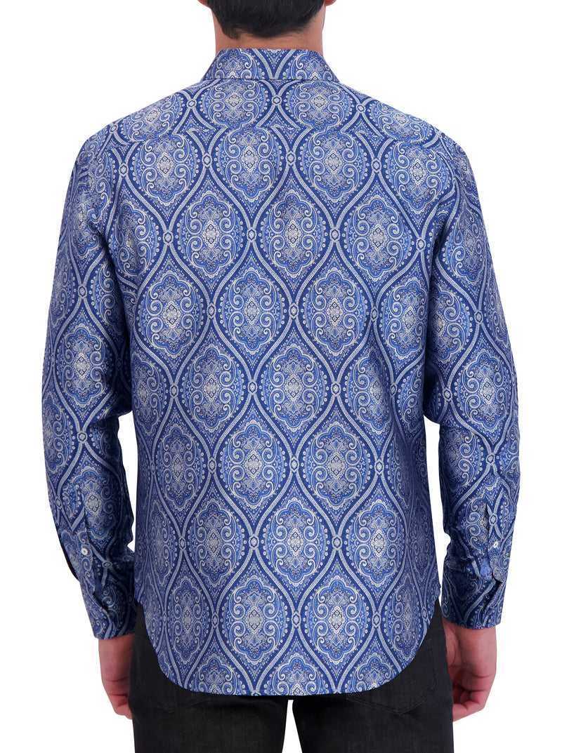 Robert Graham Limited Edition Sovereignty Long Sleeve Button Down Shirt Niebieskie | ODSHBI095