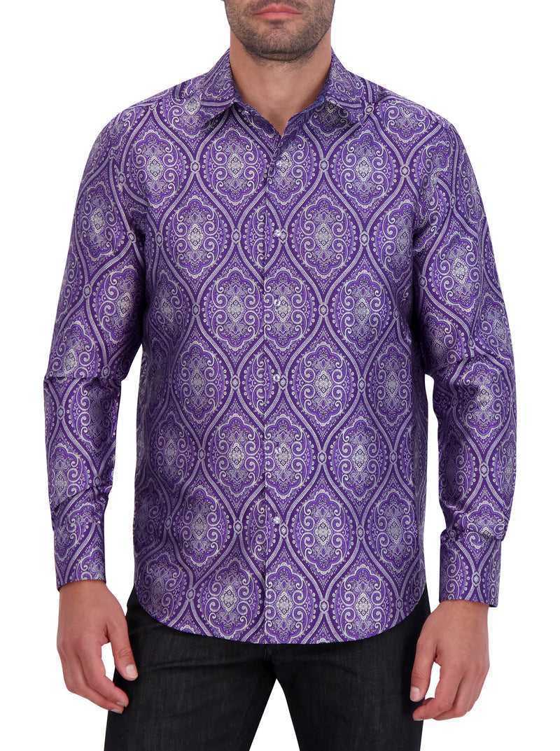 Robert Graham Limited Edition Sovereignty Long Sleeve Button Down Shirt Niebieskie | ODSHBI095