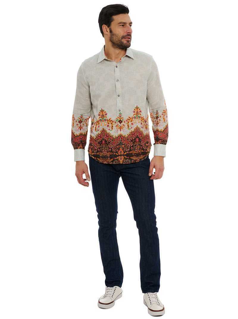 Robert Graham Limited Edition The Crown Jewel Long Sleeve Button Down Shirt Białe | UZHFES854