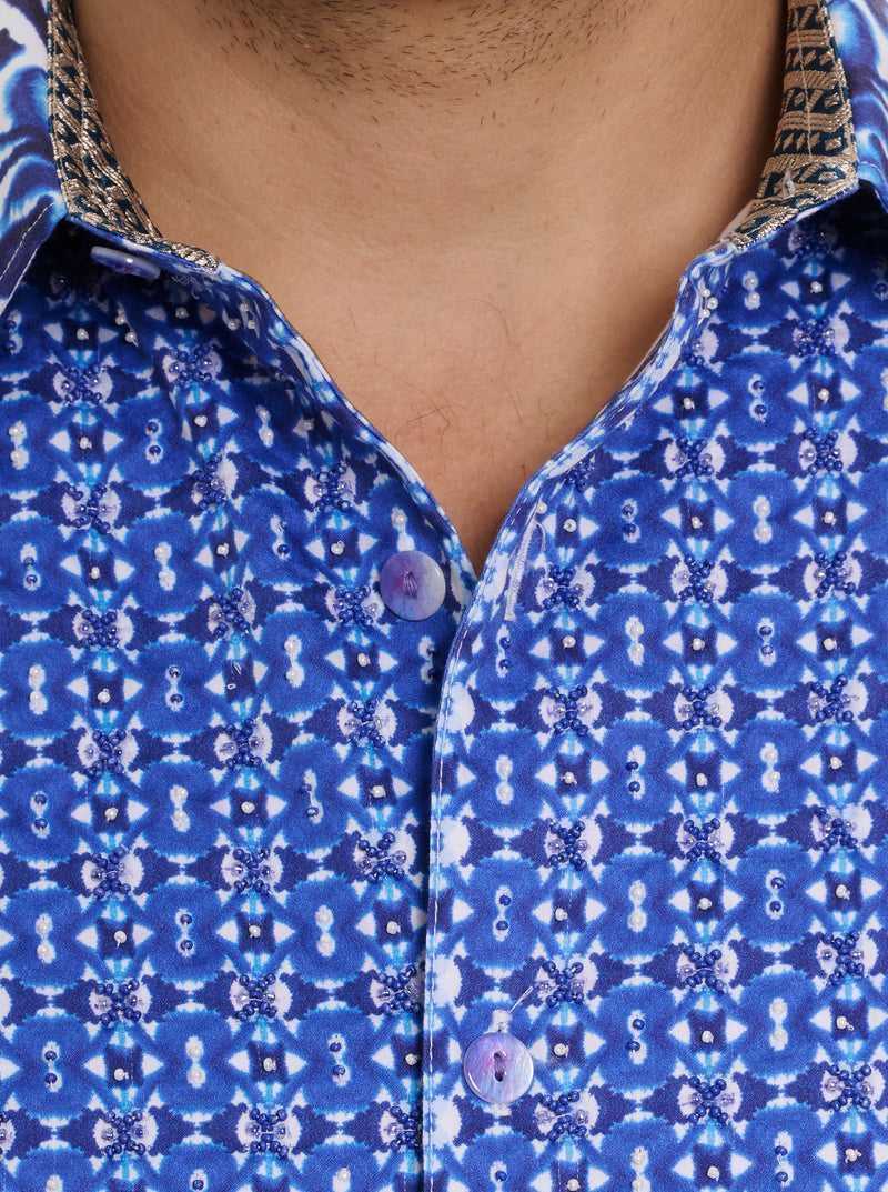 Robert Graham Limited Edition The Thera Long Sleeve Button Down Shirt Niebieskie | GNXQFK896