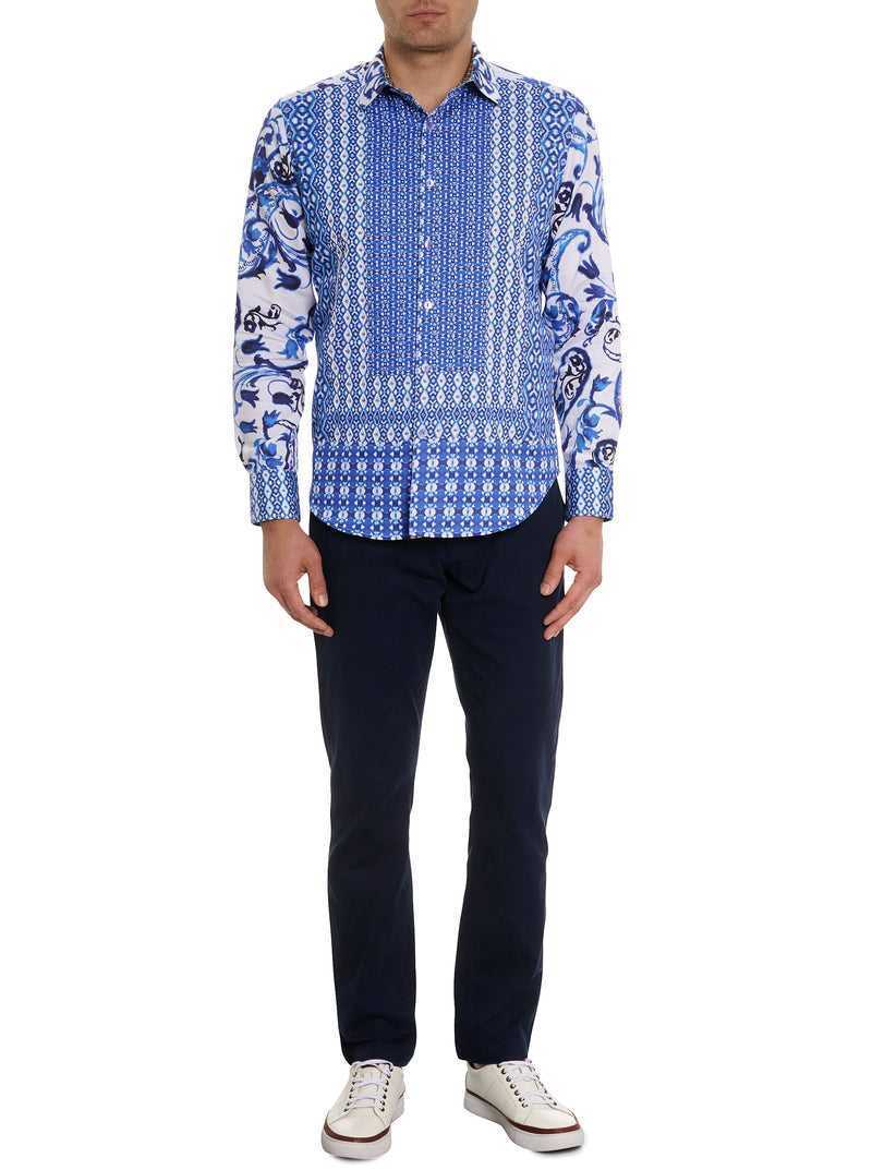 Robert Graham Limited Edition The Thera Long Sleeve Button Down Shirt Niebieskie | GNXQFK896