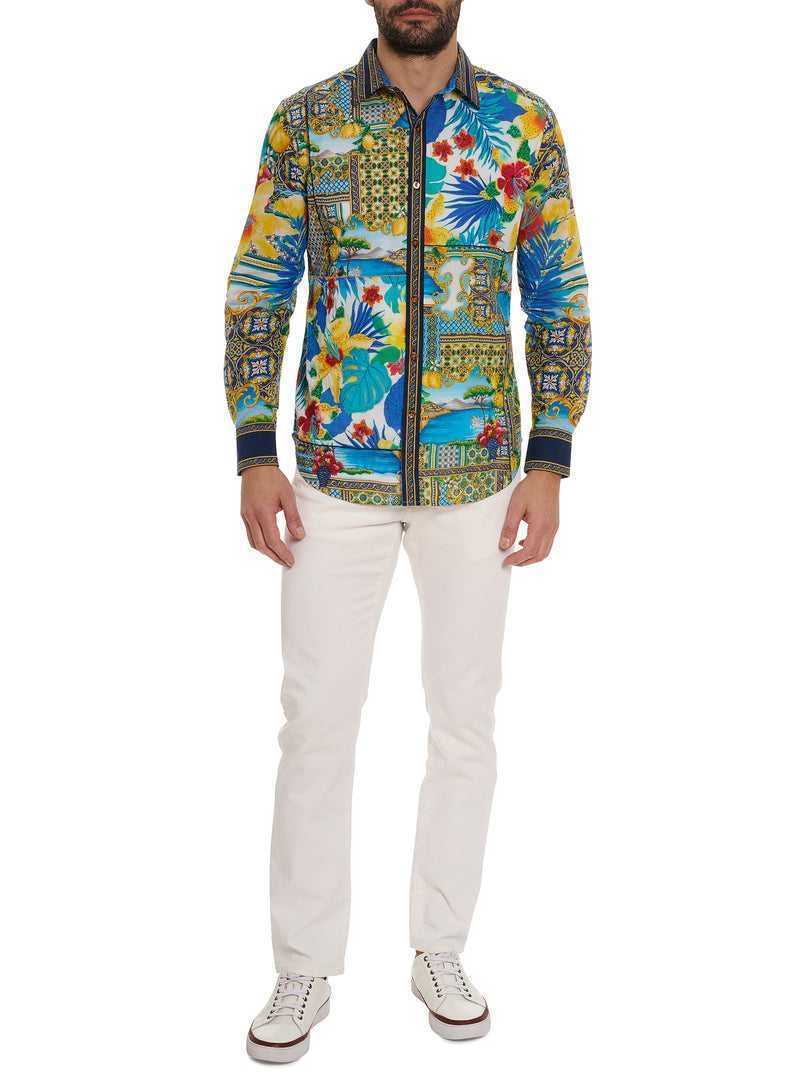 Robert Graham Limited Edition Toast The Coast Long Sleeve Button Down Shirt Multi | BZKOLG285