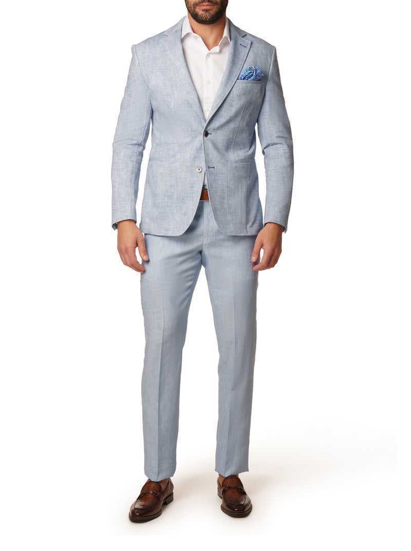 Robert Graham Linen Dress Pant Głęboka Niebieskie | USLWTC145