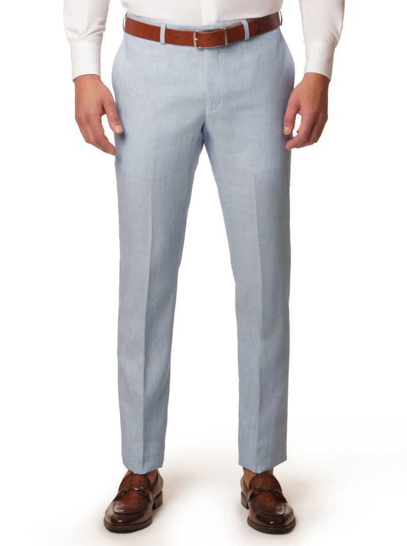 Robert Graham Linen Dress Pant Głęboka Niebieskie | USLWTC145