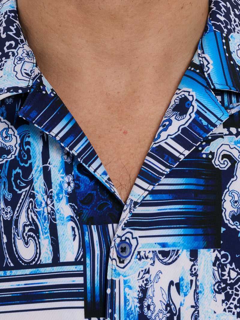 Robert Graham Makua Short Sleeve Button Down Shirt Granatowe | UNIXPH768