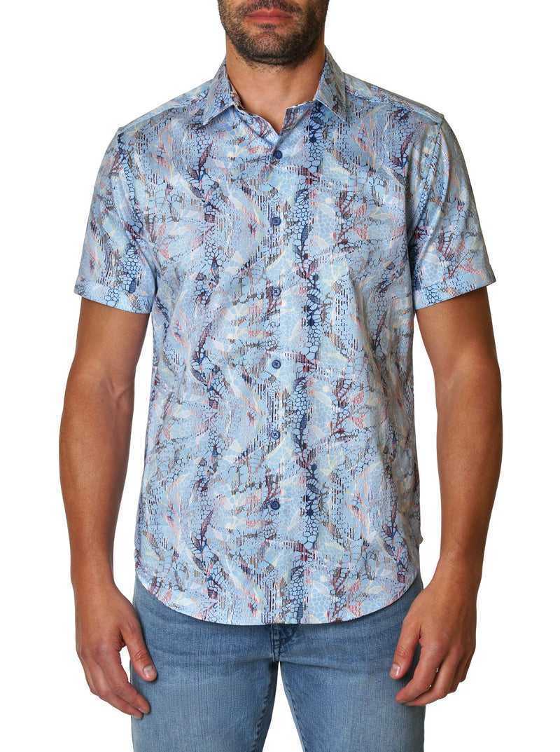 Robert Graham Mckay Short Sleeve Woven Shirt Niebieskie | QNVUYF452