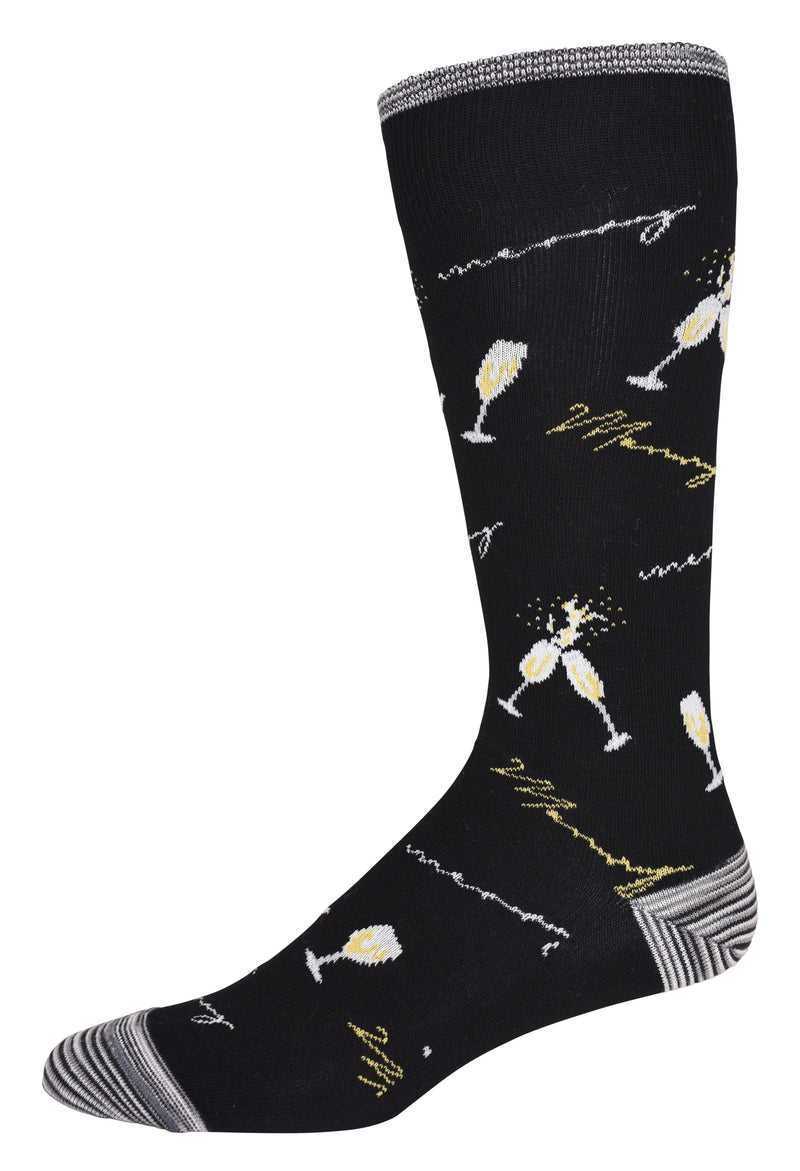 Robert Graham Merry & Cheers Sock Czarne | NEDOJB638