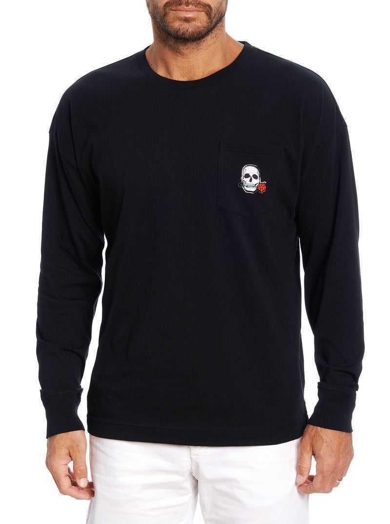 Robert Graham Miami Long Sleeve T-shirt Czarne | FOMHWU936