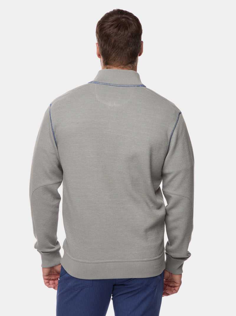 Robert Graham Moser Long Sleeve Knit Full Zip Charcoal | SFHGXJ380