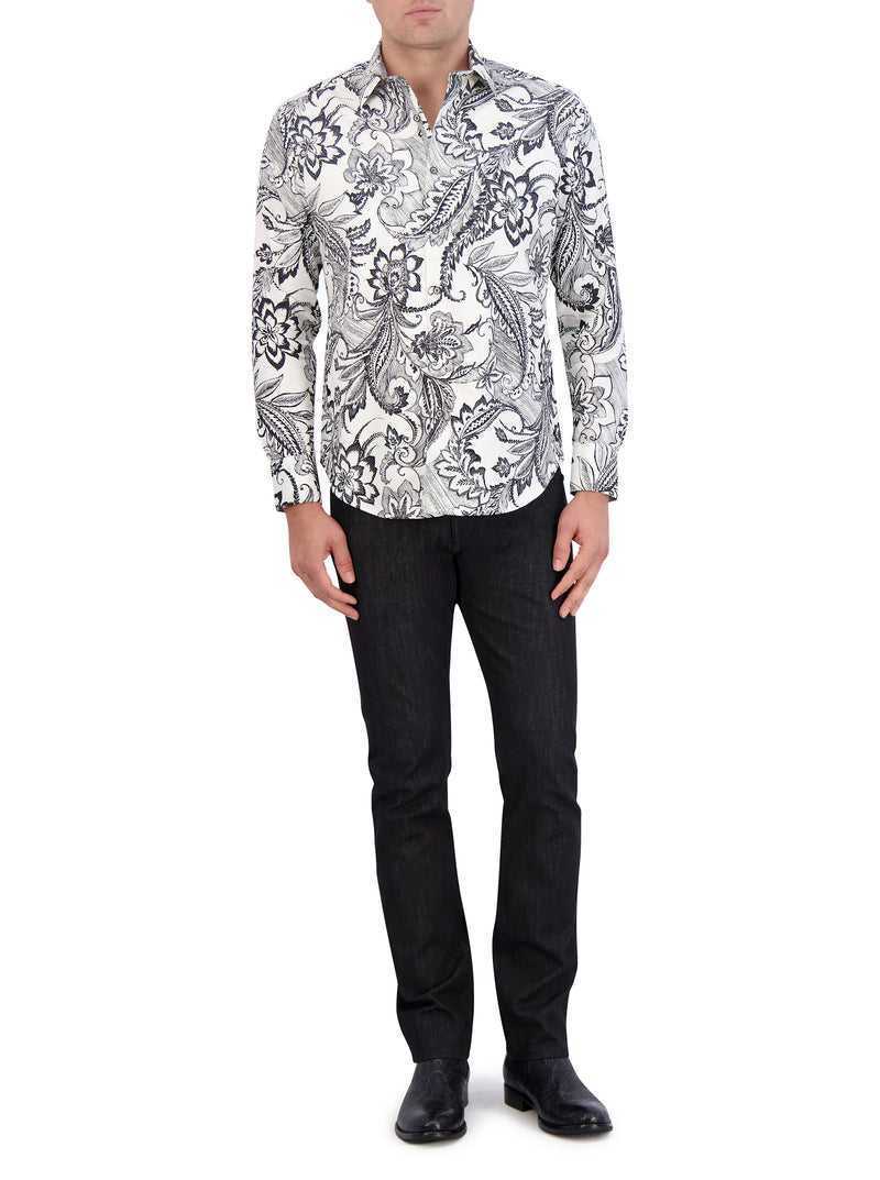 Robert Graham Nadeera Long Sleeve Button Down Shirt Białe | AXVWEK387