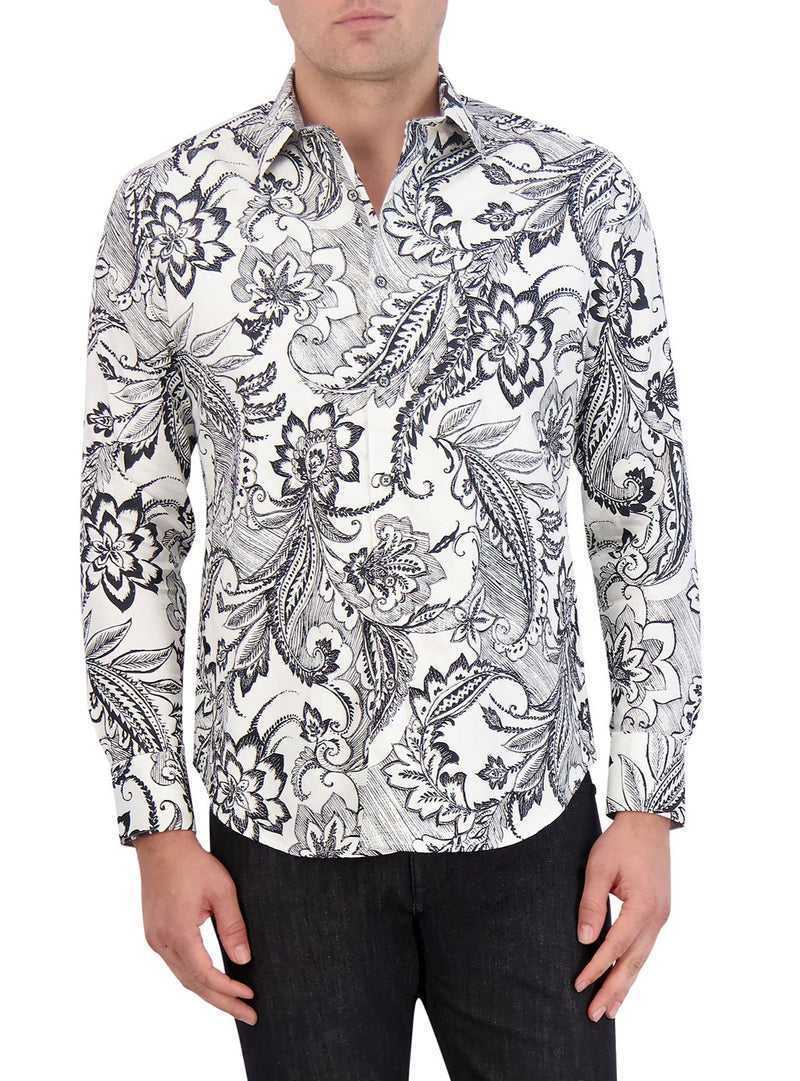 Robert Graham Nadeera Long Sleeve Button Down Shirt Białe | AXVWEK387