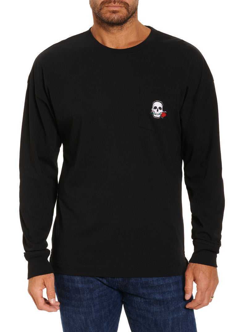 Robert Graham New York Long Sleeve T-shirt Czarne | NPJRKW238