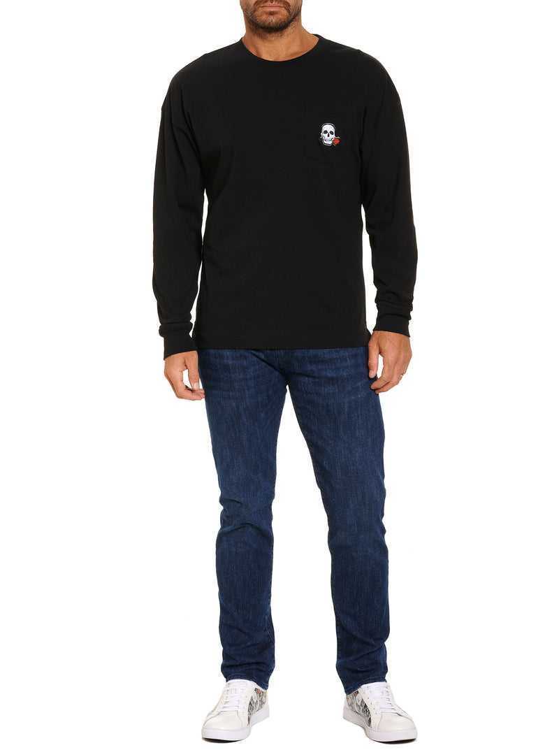 Robert Graham New York Long Sleeve T-shirt Czarne | NPJRKW238