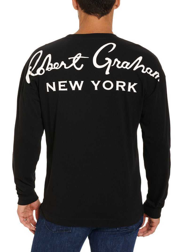 Robert Graham New York Long Sleeve T-shirt Czarne | NPJRKW238