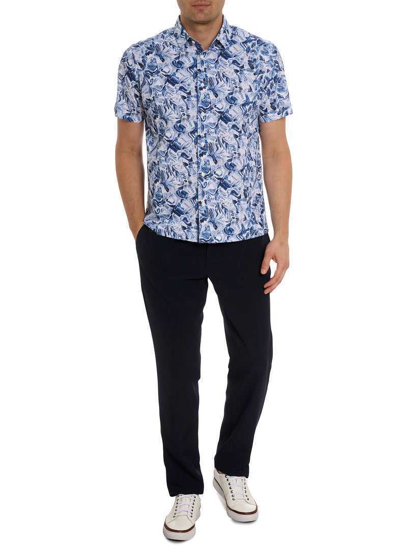 Robert Graham Occasio Short Sleeve Knit Shirt Niebieskie | QCOHEW590