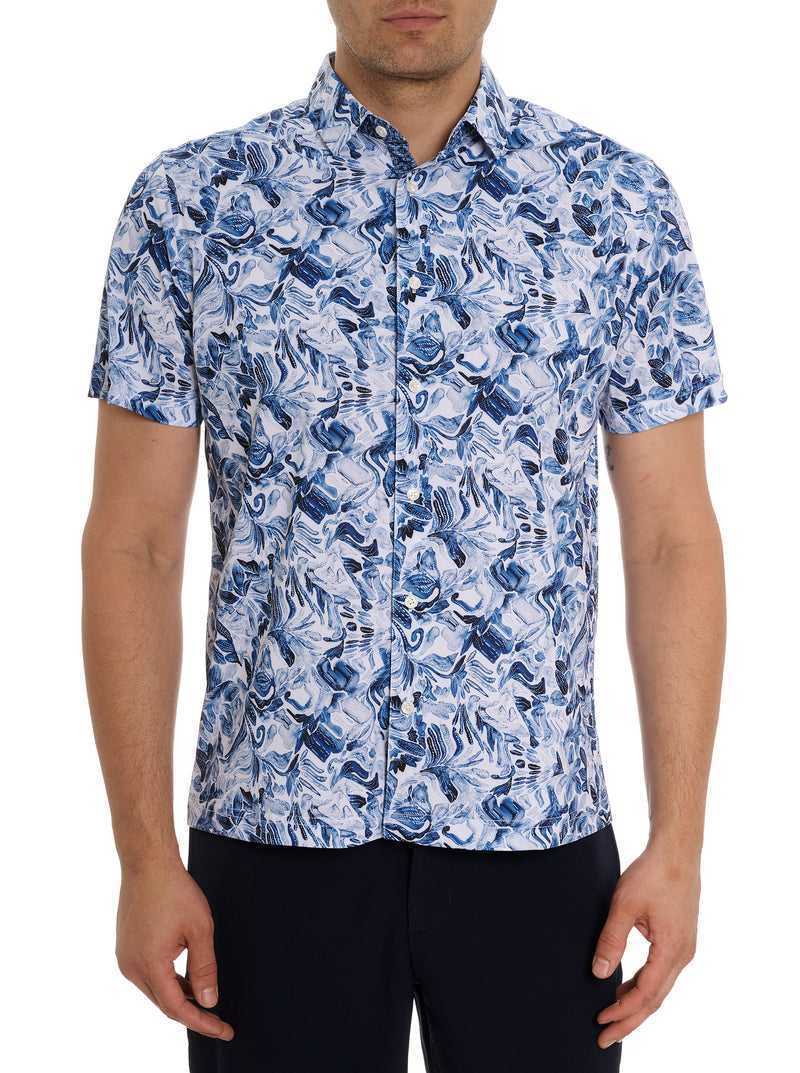 Robert Graham Occasio Short Sleeve Knit Shirt Niebieskie | QCOHEW590