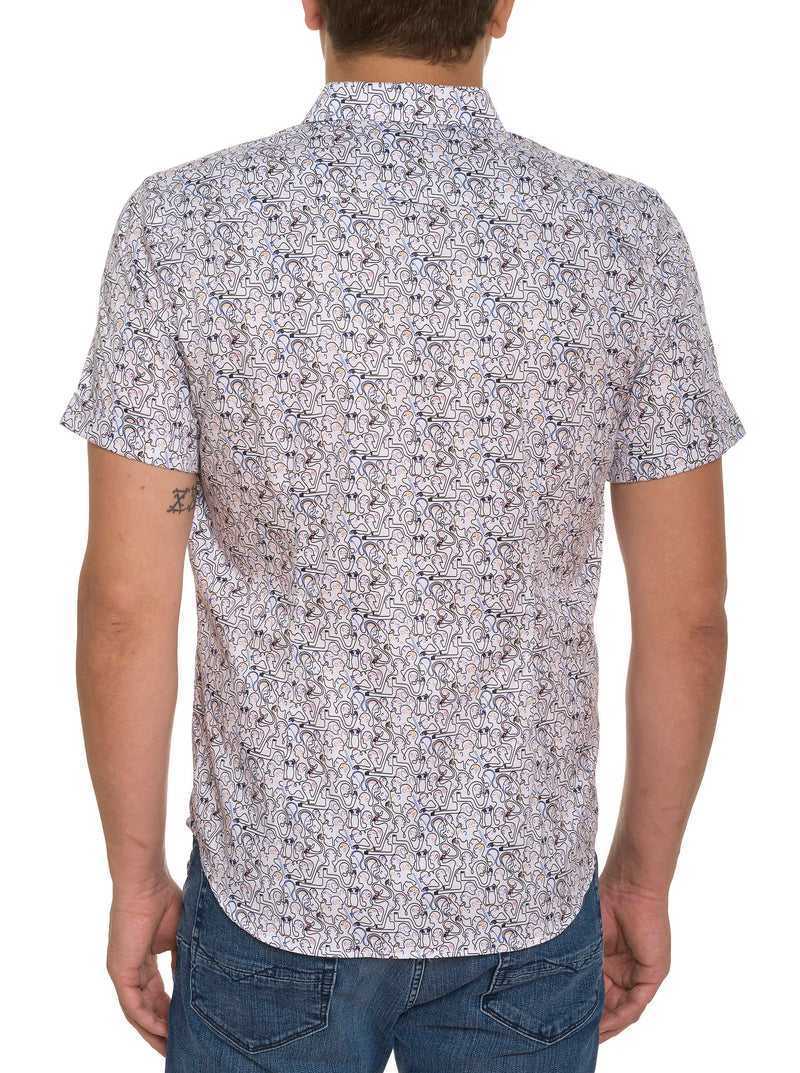 Robert Graham Painted Faces Short Sleeve Button Down Multi | QGZAVF093