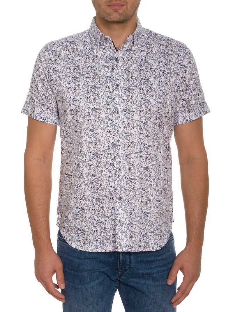 Robert Graham Painted Faces Short Sleeve Button Down Multi | QGZAVF093