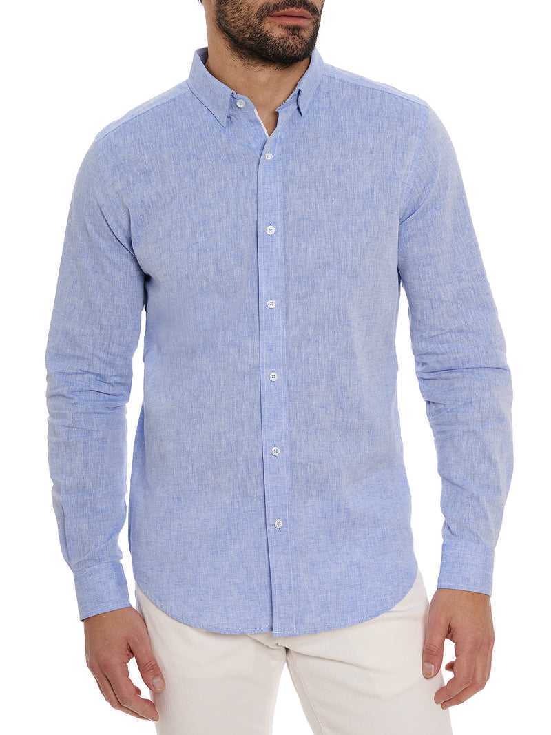 Robert Graham Palmer Long Sleeve Button Down Shirt Niebieskie | DTEGSX701