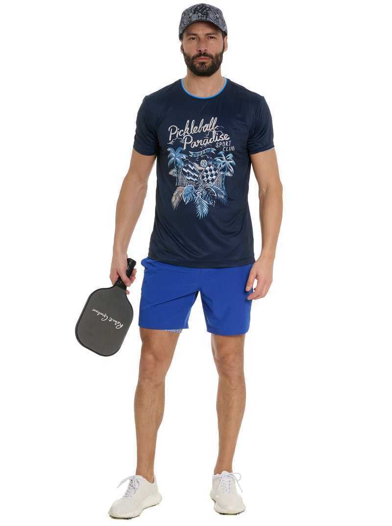 Robert Graham Pickle Sport Club T-shirt Granatowe | UFBDAQ481