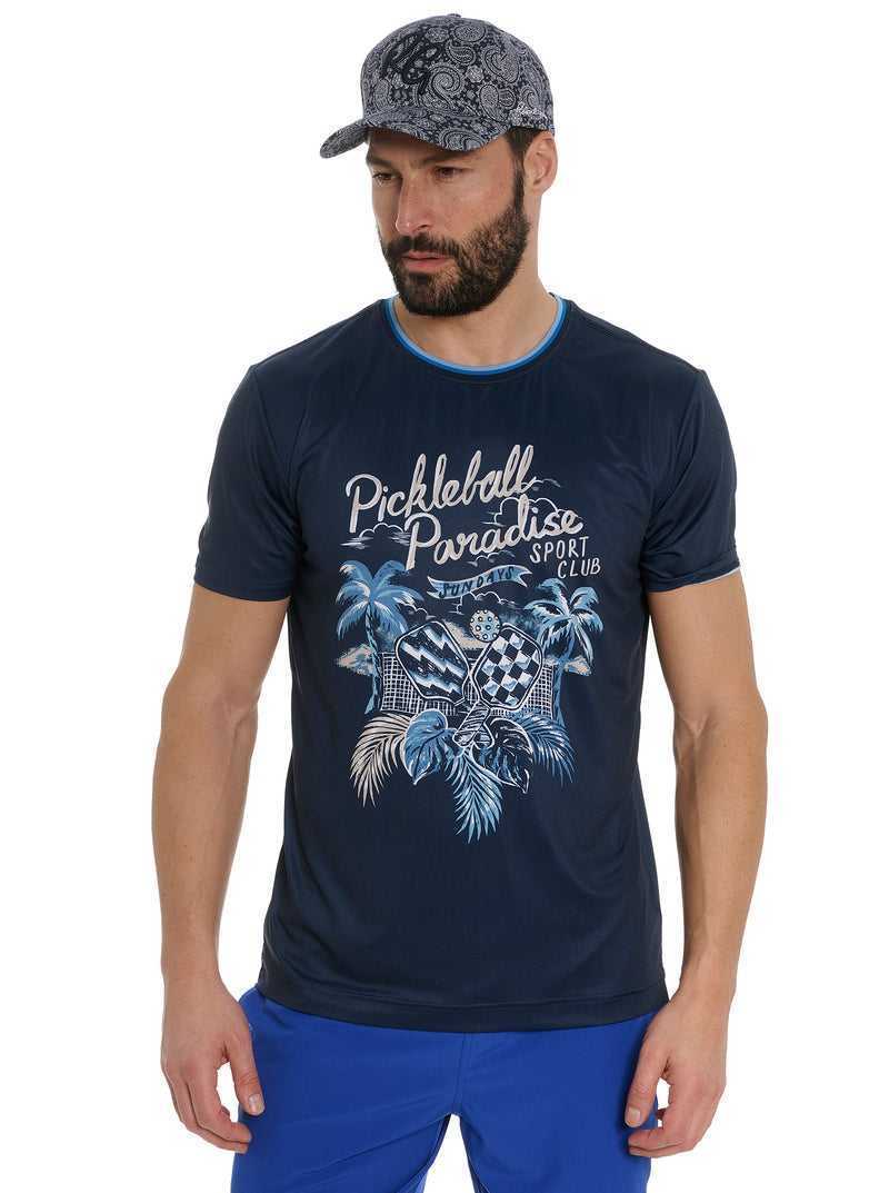 Robert Graham Pickle Sport Club T-shirt Granatowe | UFBDAQ481